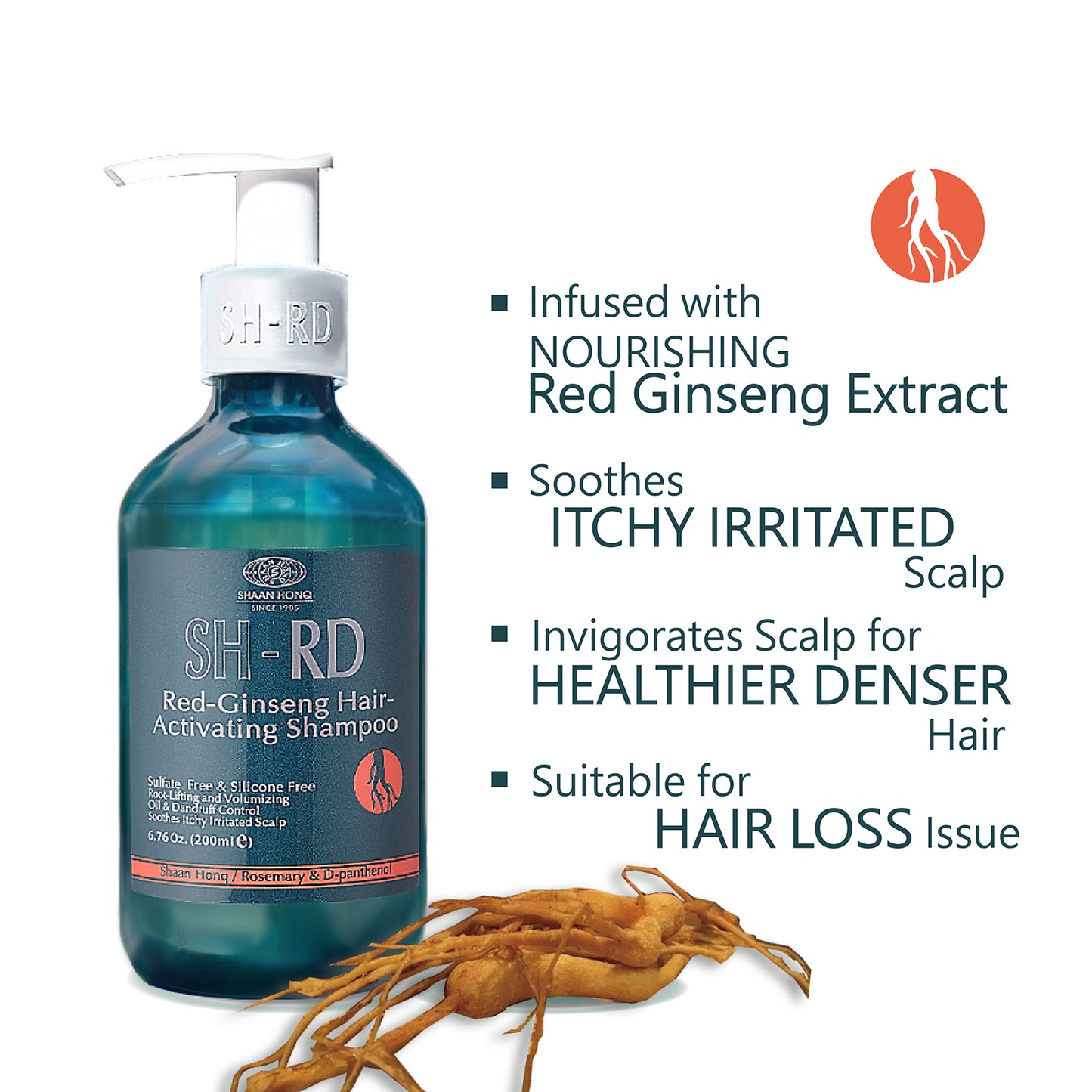 SH-RD Red-Ginseng Hair-Activating Shampoo (6.76oz/200ml)