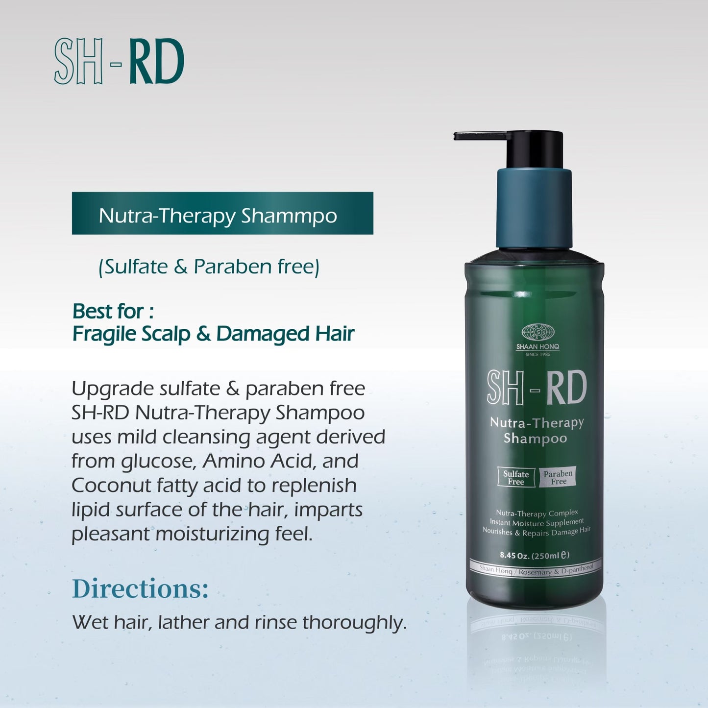 SH-RD Nutra-Therapy Shampoo (Sulfate & Paraben free) (8.45oz/250ml)
