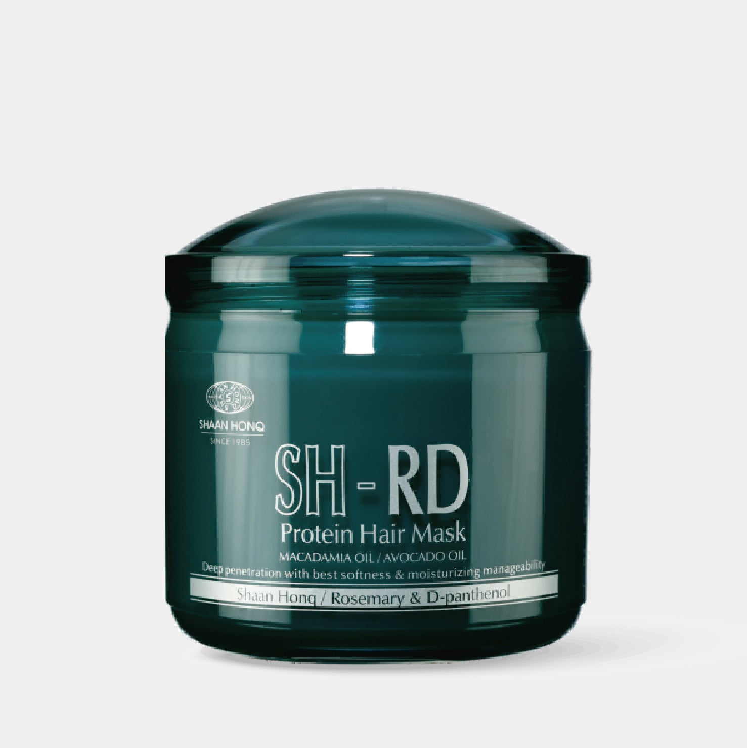 Green 400 ml jar labeled SH-RD Protein Hair Mask.